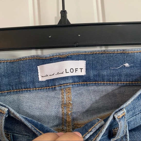 LOFT Modern Floral Painted skinny crop jeans sz 25/ 0 - Picture 3 of 6